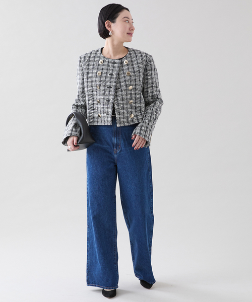 CINOH （チノ）Black Formal Tweed ジャケット BKJK-007（ノーカラージャケット）｜CINOH（チノ）