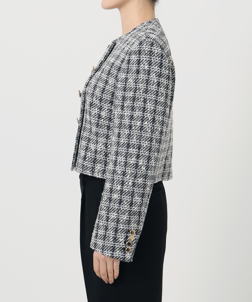 CINOH （チノ）Black Formal Tweed ジャケット BKJK-007（ノーカラージャケット）｜CINOH（チノ）