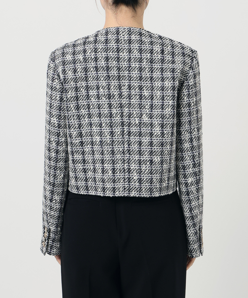 CINOH （チノ）Black Formal Tweed ジャケット BKJK-007（ノーカラージャケット）｜CINOH（チノ）