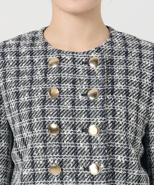 CINOH （チノ）Black Formal Tweed ジャケット BKJK-007（ノーカラージャケット）｜CINOH（チノ）