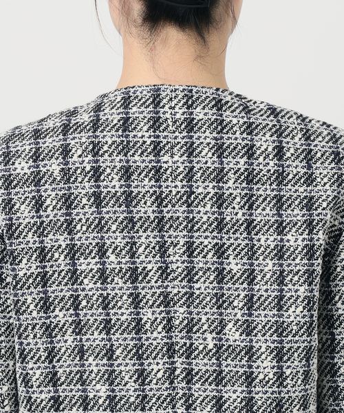 CINOH （チノ）Black Formal Tweed ジャケット BKJK-007（ノーカラージャケット）｜CINOH（チノ）