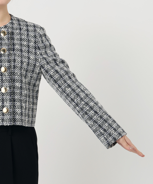 CINOH （チノ）Black Formal Tweed ジャケット BKJK-007（ノーカラージャケット）｜CINOH（チノ）