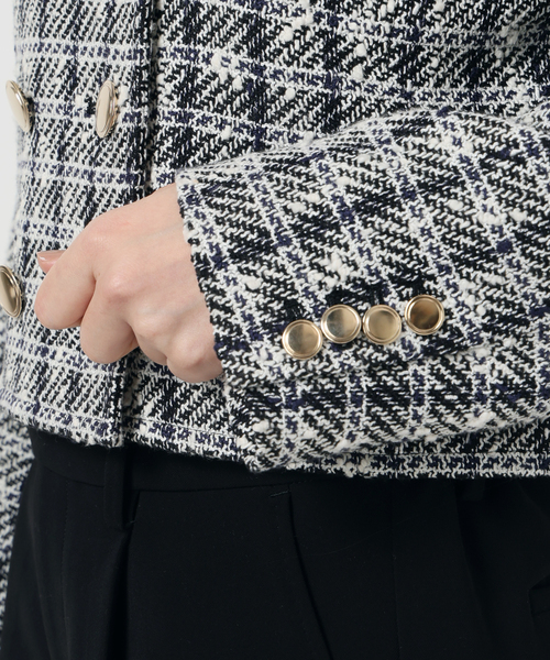 CINOH （チノ）Black Formal Tweed ジャケット BKJK-007（ノーカラージャケット）｜CINOH（チノ）