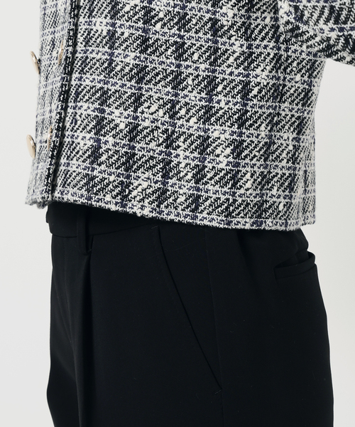 CINOH （チノ）Black Formal Tweed ジャケット BKJK-007（ノーカラージャケット）｜CINOH（チノ）