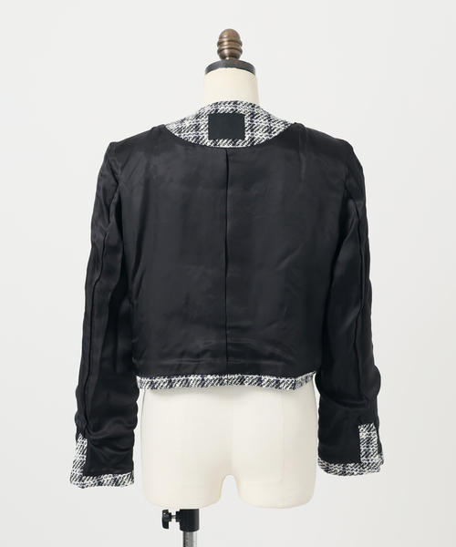 CINOH （チノ）Black Formal Tweed ジャケット BKJK-007（ノーカラージャケット）｜CINOH（チノ）