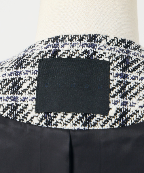 CINOH （チノ）Black Formal Tweed ジャケット BKJK-007（ノーカラージャケット）｜CINOH（チノ）