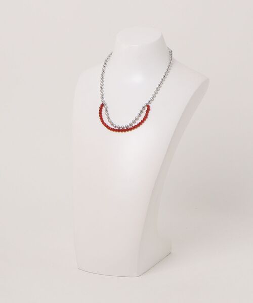 Scrap Book（スクラップブック）の「【Scrap Book】天然石ミックスネックレス（ネックレス・レディース・ブラック/レッド・FREE）」の3枚目の写真