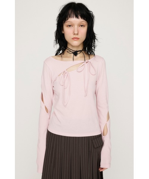 stripe ribbon tops / ストライプリボントップス mideal（マイディール）の「stripe ribbon tops / ストライプ