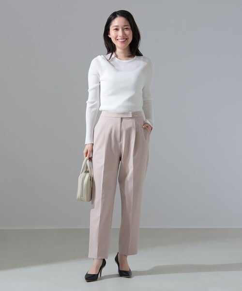 Demi-Luxe BEAMS(デミルクス ビームス)の「2WAYストレッチ タックパンツ(その他パンツ・レディース・ピンク/グレー・36/38)」の18枚目の写真