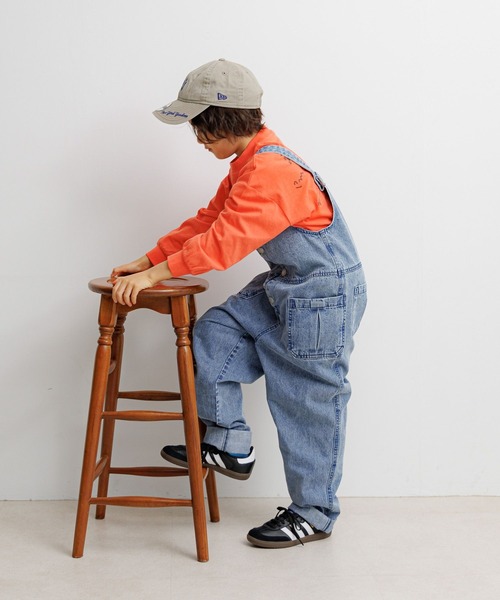 BAYFLOW（ベイフロー）の「[肩紐調節可能★]デニムサロペット(KIDS)（サロペット/オーバーオール・キッズ・インディゴブルー・150cm/130cm/110cm）」の11枚目の写真