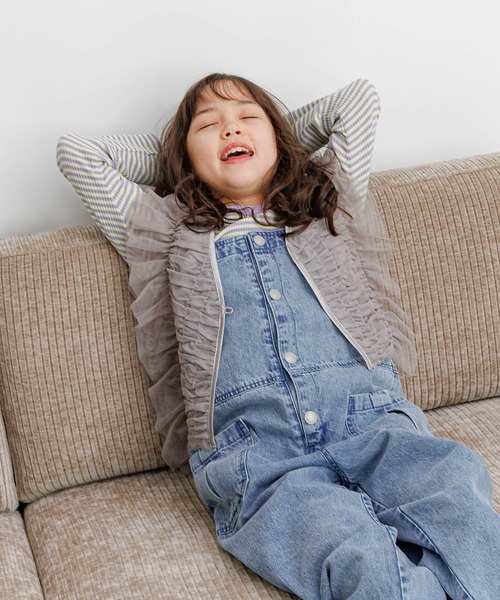 BAYFLOW（ベイフロー）の「[肩紐調節可能★]デニムサロペット(KIDS)（サロペット/オーバーオール・キッズ・インディゴブルー・150cm/130cm/110cm）」の20枚目の写真