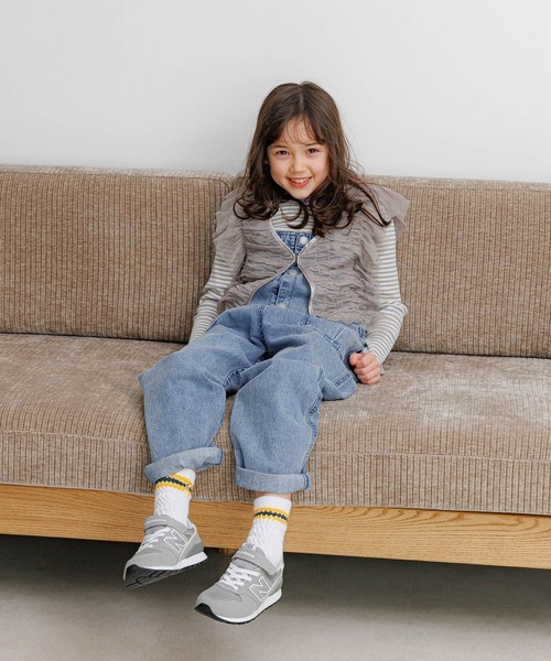 BAYFLOW（ベイフロー）の「[肩紐調節可能★]デニムサロペット(KIDS)（サロペット/オーバーオール・キッズ・インディゴブルー・150cm/130cm/110cm）」の22枚目の写真