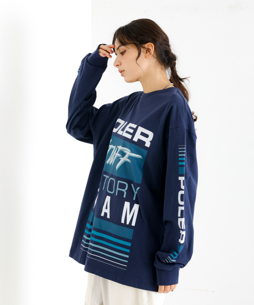 POLeR(ポーラー)の「【POLeR/ポーラー】TEAMS RELAX L/S/チームロゴ/リラックスTシャツ(Tシャツ/カットソー・メンズ・ネイビー/ホワイト・M/L)」の14枚目の写真