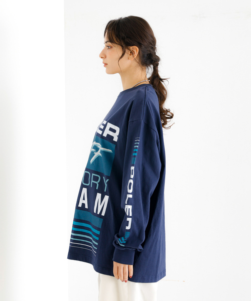 POLeR(ポーラー)の「【POLeR/ポーラー】TEAMS RELAX L/S/チームロゴ/リラックスTシャツ(Tシャツ/カットソー・メンズ・ネイビー/ホワイト・M/L)」の15枚目の写真