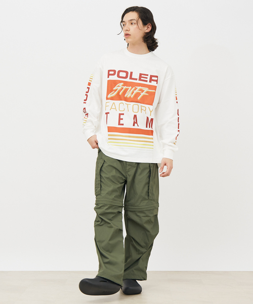 POLeR/ポーラー】TEAMS RELAX L/S/チームロゴ/リラックスTシャツ