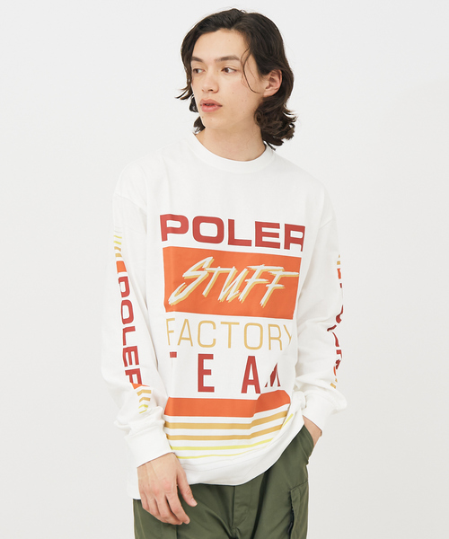 【POLeR/ポーラー】TEAMS RELAX LOGO/ロングスリーブ/チーム POLeR tシャツ 「POLeR/ポーラー」TEAMS RELAX L/S/チームロゴ