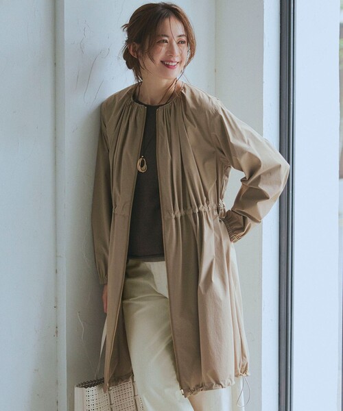kina　【撥水加工】ナイロン2WAYストレッチ ロングアウター kina様専用 【撥水加工】ナイロン2WAYストレッチ ロングアウター
