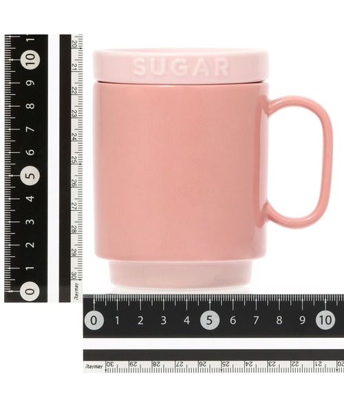 バイカラー マグキャニスター シュガー ピンク（キッチンツール