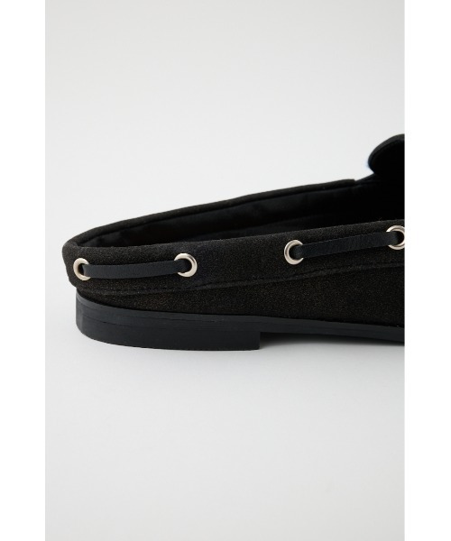 MOUSSY(マウジー)の「MOCCASIN スライド(モカシン/デッキシューズ・レディース・ブラック/キャメル・SMALL/MEDIUM/LARGE)」の6枚目の写真