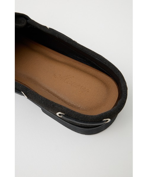 MOUSSY(マウジー)の「MOCCASIN スライド(モカシン/デッキシューズ・レディース・ブラック/キャメル・SMALL/MEDIUM/LARGE)」の5枚目の写真