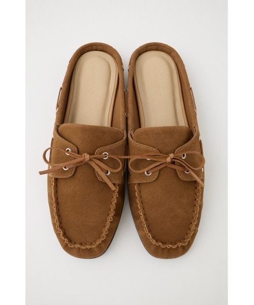 MOUSSY(マウジー)の「MOCCASIN スライド(モカシン/デッキシューズ・レディース・ブラック/キャメル・SMALL/MEDIUM/LARGE)」の4枚目の写真