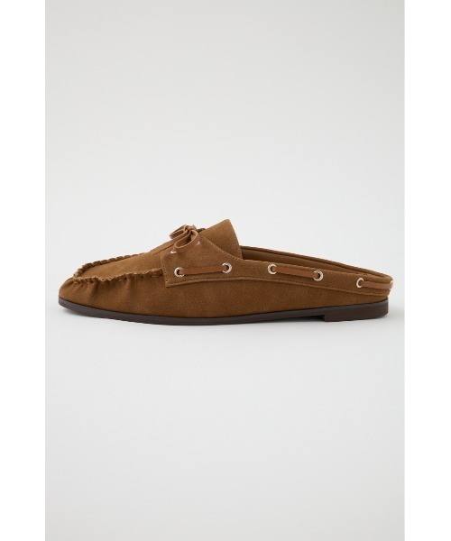 MOUSSY(マウジー)の「MOCCASIN スライド(モカシン/デッキシューズ・レディース・ブラック/キャメル・SMALL/MEDIUM/LARGE)」の3枚目の写真