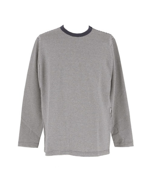 coca（coca）（コカ）の「ジャカードボーダーロングTシャツ（Tシャツ/カットソー・メンズ・グレイッシュベージュ/チャコール・XL/L/M）」の18枚目の写真