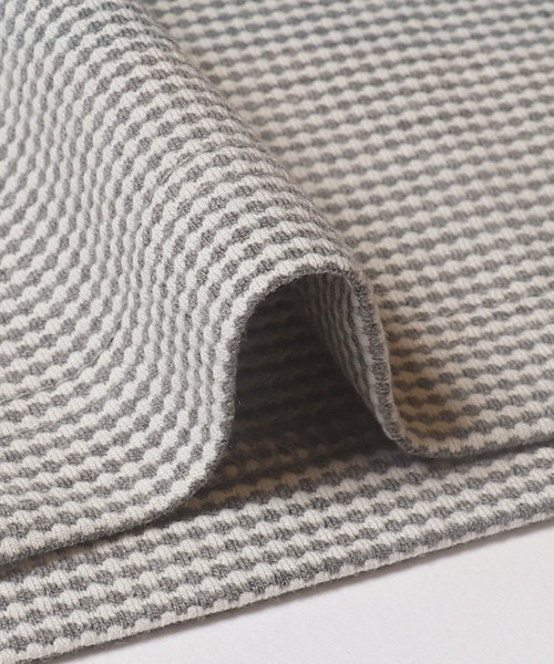 coca（coca）（コカ）の「ジャカードボーダーロングTシャツ（Tシャツ/カットソー・メンズ・グレイッシュベージュ/チャコール・XL/L/M）」の15枚目の写真