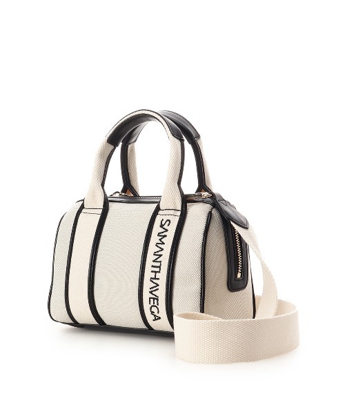 SAMANTHAVEGA(サマンサベガ)の「ロゴテープミニボストンバッグ(ボストンバッグ・レディース・ライトブルー/オフホワイト/ブラック/ピンク・FREE)」の5枚目の写真