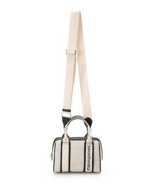 SAMANTHAVEGA(サマンサベガ)の「ロゴテープミニボストンバッグ(ボストンバッグ・レディース・ライトブルー/オフホワイト/ブラック/ピンク・FREE)」の10枚目の写真