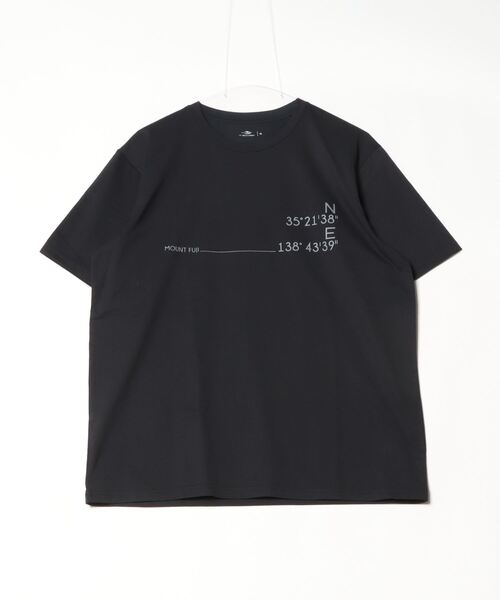 ティゴラ TIGORA グラフィック半袖T 富士山等高線（Tシャツ