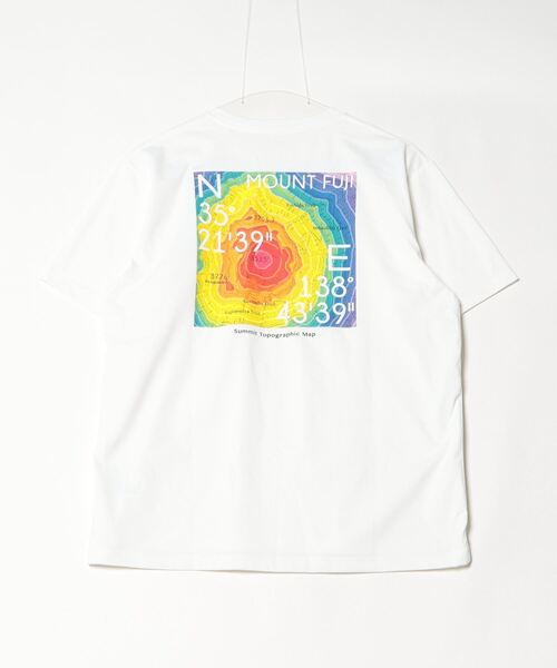 TIGORA(ティゴラ)の「ティゴラ TIGORA グラフィック半袖T 富士山等高線(Tシャツ/カットソー・メンズ・ホワイト/ブラック・LL/3L/S/M/L)」の3枚目の写真
