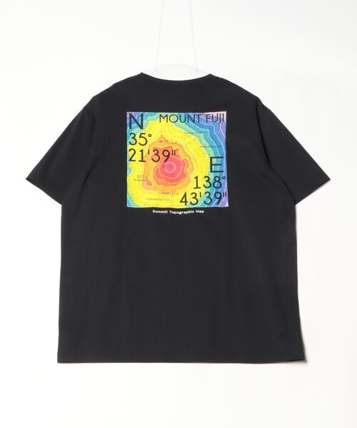 TIGORA(ティゴラ)の「ティゴラ TIGORA グラフィック半袖T 富士山等高線(Tシャツ/カットソー・メンズ・ホワイト/ブラック・LL/3L/S/M/L)」の4枚目の写真
