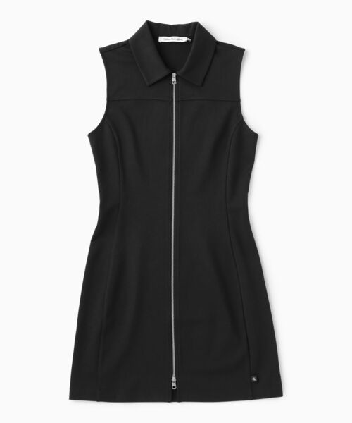   カルバンクライン　ジップワンピース　黒　ロゴ入り金金具 Calvin Klein カルバンクライン ジップワンピース 黒 ロゴ入り金金具