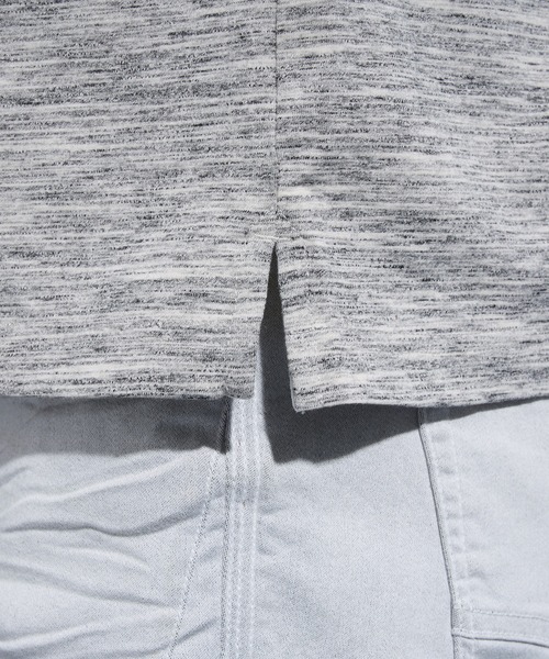 HIDEAWAYS NICOLE（ハイダウェイニコル）の「メランジスムース５分袖Tシャツ（Tシャツ/カットソー・メンズ・トップグレー/サックスブルー/ネイビー/ブラック・MEDIUM/LARGE/X-LARGE）」の14枚目の写真