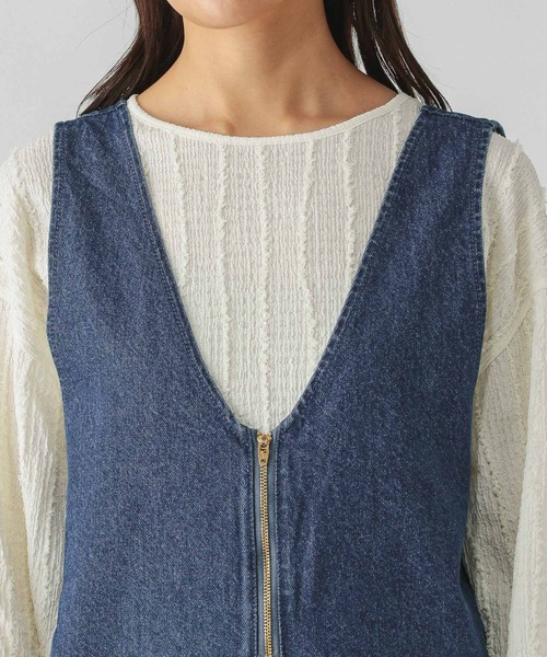 GLOBAL WORK（グローバルワーク）の「GOODデニムサロペット/243802（サロペット/オーバーオール・レディース・ブルー/ネイビー・MEDIUM/LARGE）」の18枚目の写真