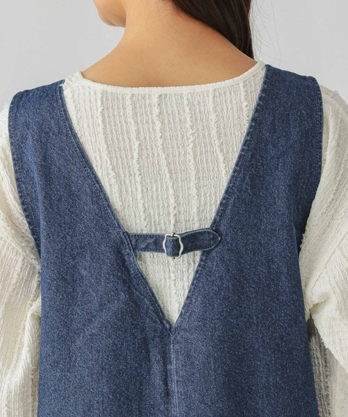 GLOBAL WORK（グローバルワーク）の「GOODデニムサロペット/243802（サロペット/オーバーオール・レディース・ブルー/ネイビー・MEDIUM/LARGE）」の17枚目の写真