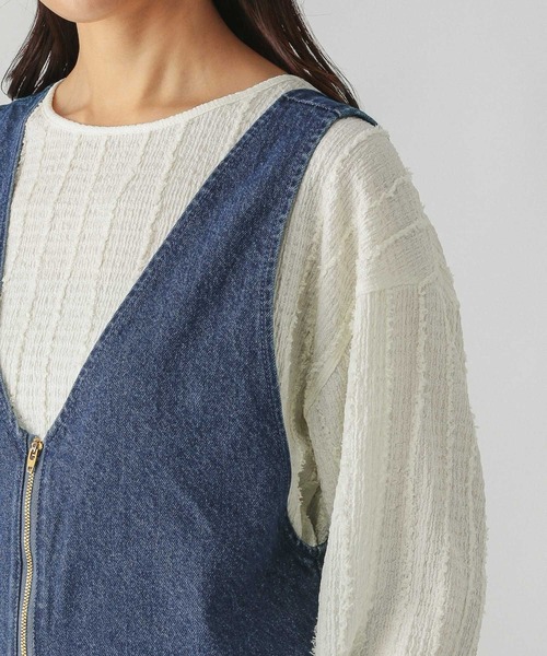 GLOBAL WORK（グローバルワーク）の「GOODデニムサロペット/243802（サロペット/オーバーオール・レディース・ブルー/ネイビー・MEDIUM/LARGE）」の16枚目の写真