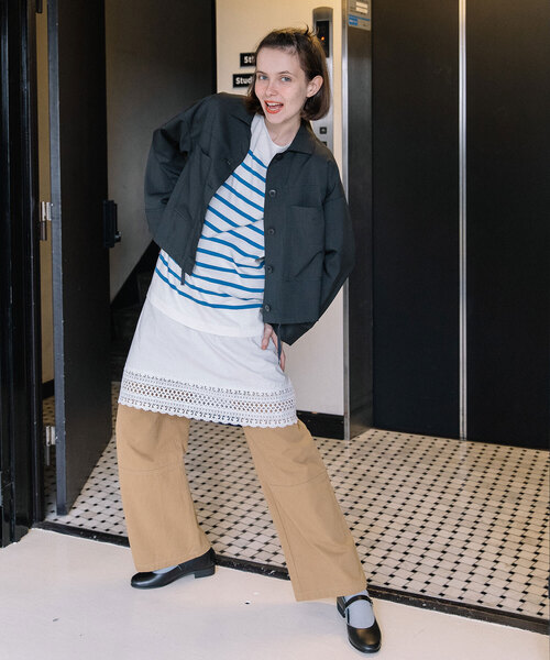 POU DOU DOU（プードゥドゥ）の「パッチポケットジャケット（その他アウター・レディース・ダークグレー・M）」の15枚目の写真