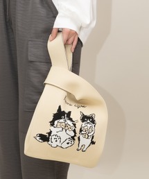 meeny miny | 【meeny miny】〈CAT&BAKES 9456〉  コラボニットマルシェBAG(トートバッグ)
