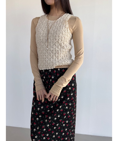 Didot.showroom（ディドット ショールーム）の「【DIDOT.】リンクルノースリーブブラウス（タンクトップ・レディース・アイボリー/ブラック/スカイブルー/ベージュ・FREE）」の21枚目の写真