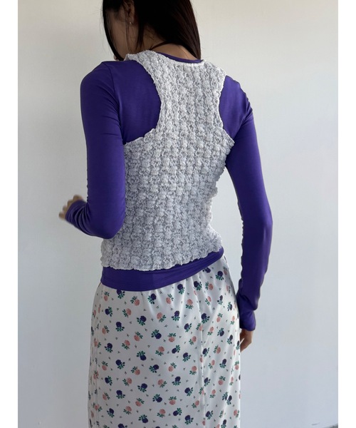 Didot.showroom（ディドット ショールーム）の「【DIDOT.】リンクルノースリーブブラウス（タンクトップ・レディース・アイボリー/ブラック/スカイブルー/ベージュ・FREE）」の7枚目の写真