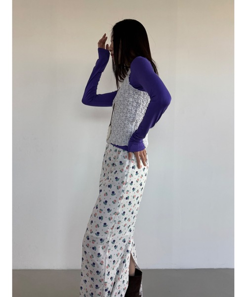 Didot.showroom（ディドット ショールーム）の「【DIDOT.】リンクルノースリーブブラウス（タンクトップ・レディース・アイボリー/ブラック/スカイブルー/ベージュ・FREE）」の8枚目の写真