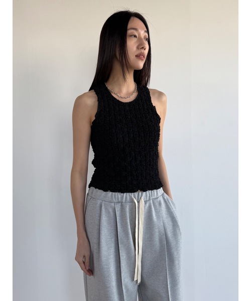 タンクトップ ノースリーブ 「DIDOT.」リンクルノースリーブブラウス レディース セール】【DIDOT.】リンクルノースリーブブラウス（タンクトップ