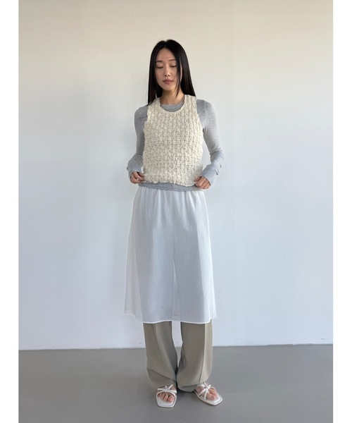 タンクトップ ノースリーブ 「DIDOT.」リンクルノースリーブブラウス レディース セール】【DIDOT.】リンクルノースリーブブラウス（タンクトップ