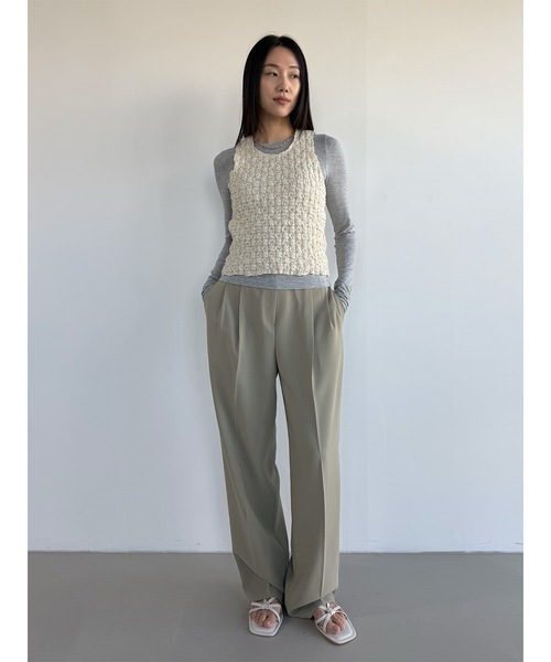 タンクトップ ノースリーブ 「DIDOT.」リンクルノースリーブブラウス レディース セール】【DIDOT.】リンクルノースリーブブラウス（タンクトップ