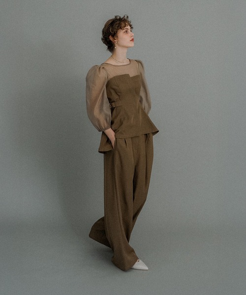 et.UNiVER（エトユニベール）の「separated pants combination（パンツドレス・レディース・チャコール/ベージュ/ブラック/ブラック×ベージュ/ブラウン/キャメル・SMALL/MEDIUM/LARGE）」の6枚目の写真