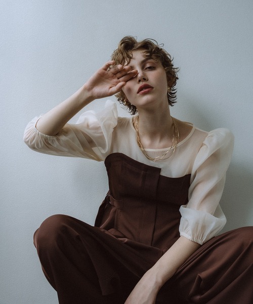 et.UNiVER（エトユニベール）の「separated pants combination（パンツドレス・レディース・チャコール/ベージュ/ブラック/ブラック×ベージュ/ブラウン/キャメル・SMALL/MEDIUM/LARGE）」の4枚目の写真