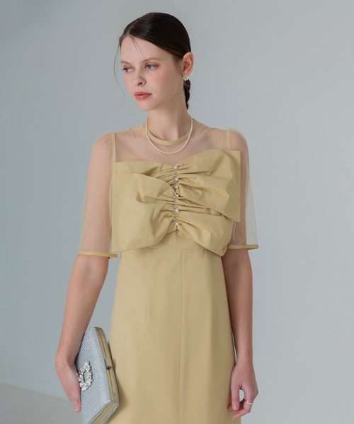 Leja（レジャ）の「【LEJA】フロントプリーツシアースリーブIライン