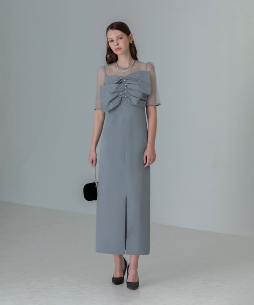 Leja（レジャ）の「【LEJA】フロントプリーツシアースリーブIライン